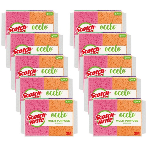 3M Sponges, Antimicrobial, 4-5/8"x5-3/4", 40/CT, Assorted