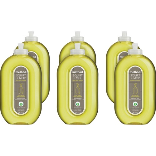 Method Products Floor Cleaner, RTU, Spray, Lemon Ginger, 25oz, 6/CT, Yellow