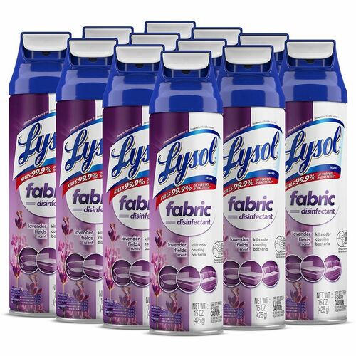 Reckitt Benckiser Disinfectant Spray,Wide Angle,Lavender Fields,15oz,12/CT,CL