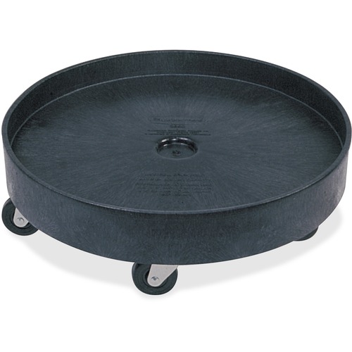 Rubbermaid Commercial Products Drum Dolly, Round, f/55-Gallon Drum, 500 lb Cap, 2/CT, Black