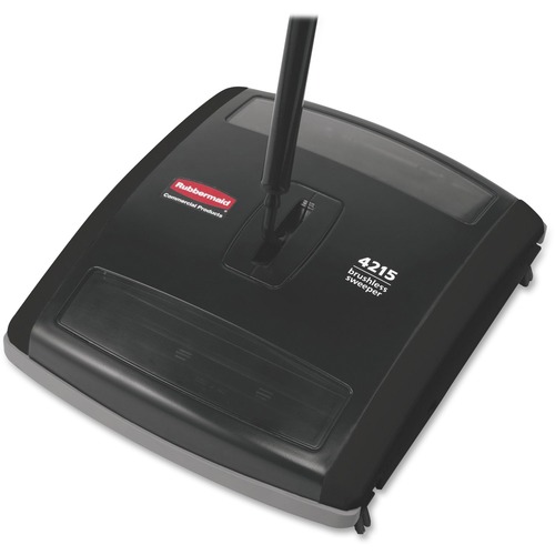 Rubbermaid Commercial Products Mechanical Sweeper, Brushless, 7-1/2" Path, 4/CT, Black