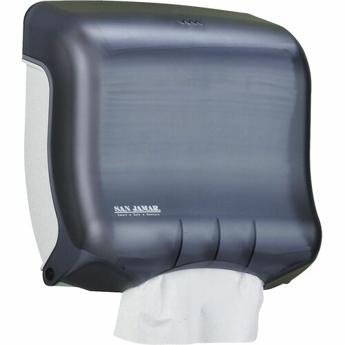 San Jamar Dispenser,f/Ultrafold Towels,11-1/2"x6"x11-1/2",6/CT,BK/PL