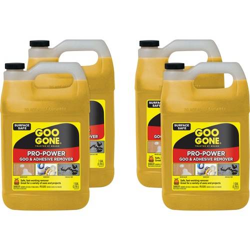 Weiman Products Adhesive Remover, Citrus Power, 1Gal, 4/CT, Orange