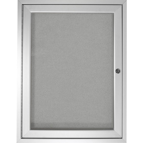 Ghent Bulletin Board,Enclosed,1 Door,WeatherRes,Vinyl,18"x24",SR