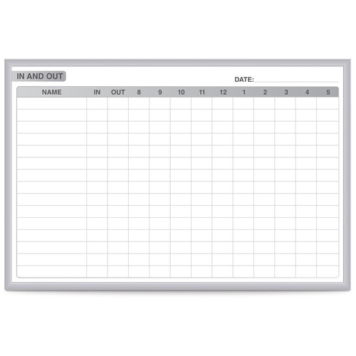 Ghent Dry Erase Board,f/Time,Magnetic,48"x36",WE