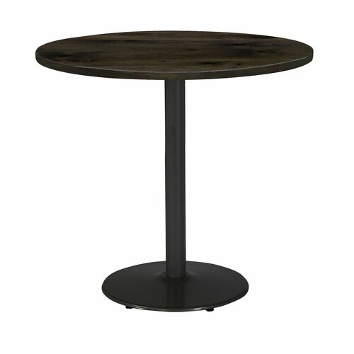KFI Seating Table,Round,BarHeight,30"x30"x38",BK Frame/Barnwood