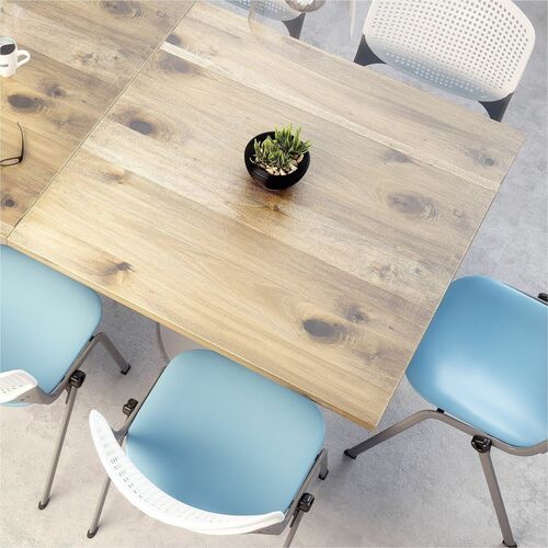 KFI Seating Table,Square,BarHeight,30"x30"x38",BK Frame/Barnwood
