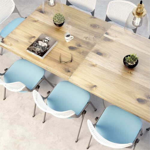 KFI Seating Table,Square,CafeHeight,30"x30"x29",BK Frame/Barnwood