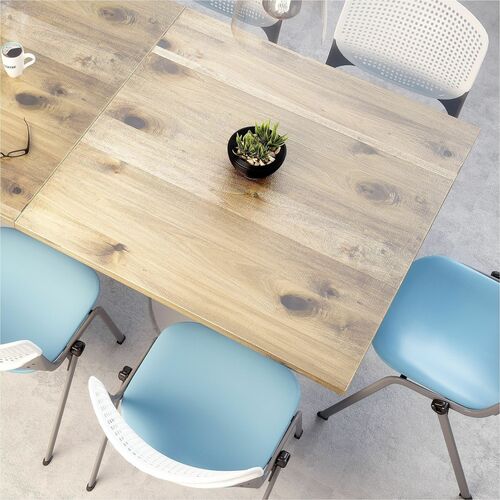 KFI Seating Table,Square,BarHeight,36"x36"x38",BK Frame/Barnwood