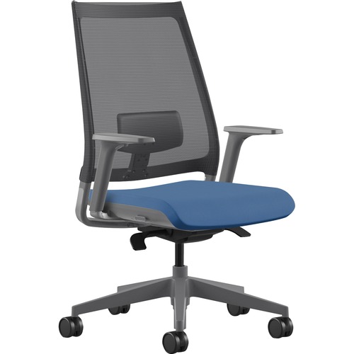 9to5 Seating Chair,w/Arms,Synchro,Mesh/Foam,27"x27"x45-1/2",BK/BE