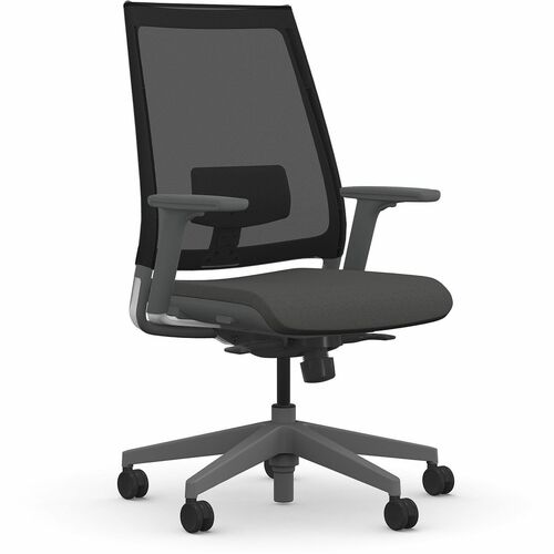 9to5 Seating Chair,w/Arms,Synchro,Mesh/Foam,27"x27"x45-1/2",DVGY/Dove