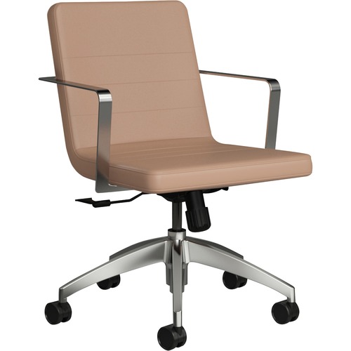 9to5 Seating Chair,w/FixedArms,SwivelTilt,Fabric,21"x27-1/2"x36",Mushroom