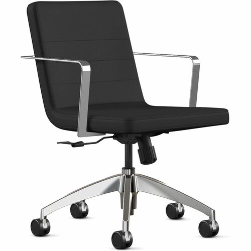 9to5 Seating Chair,w/FixedArms,SwivelTilt,Fabric,21"x27-1/2"x36",BK