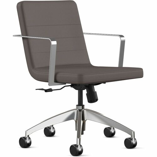 9to5 Seating Chair,w/FixedArms,SwivelTilt,Fabric,21"x27-1/2"x36",Cafe