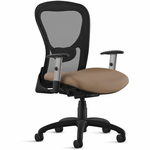 9to5 Seating Chair,Synchro,MeshBack/FabricSeat,26-1/2"x26-1/2"x44",Latte