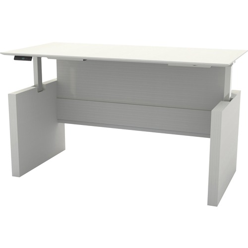 Safco Desk,Straight,Hght-Adj,72"x36"x29-1/2"-47-1/4",Text Sea Salt