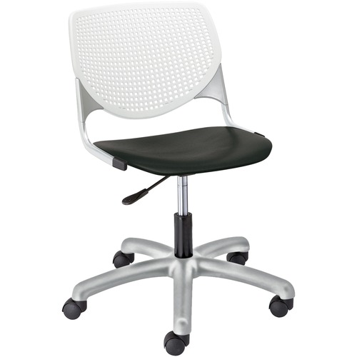 KFI Seating Chair,Task,w/Casters,19-1/2"x18-1/2"x35",WE Back/BK Seat