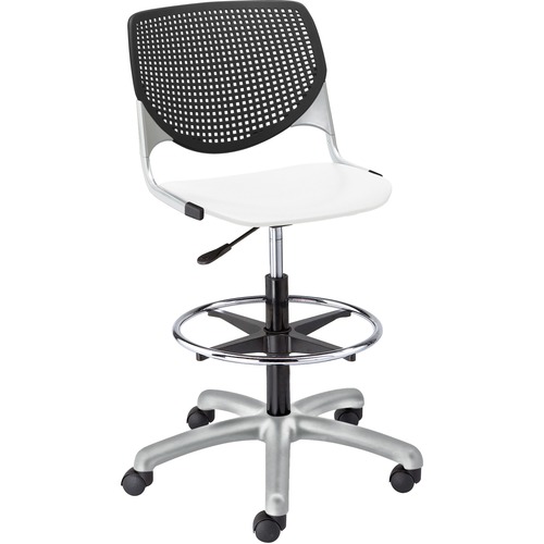 KFI Seating Stool,Perf Back,Poly,23-6/10"x22"x47-1/3",BK Back/WE Seat