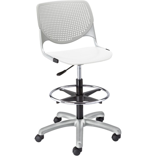 KFI Seating Stool,Perf Back,Poly,23-6/10"x22"x47-1/3",LGY Back/WE Seat