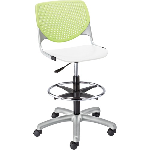 KFI Seating Stool,Perf Back,Poly,23-6/10"x22"x47-1/3",LMGN Back/WE Seat
