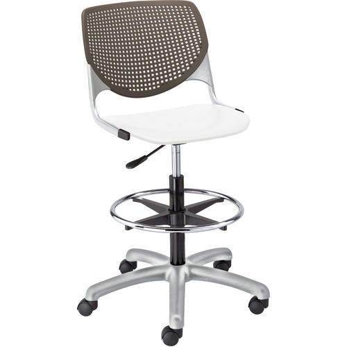 KFI Seating Stool,Perf Back,Poly,23-6/10"x22"x47-1/3",BN Back/WE Seat