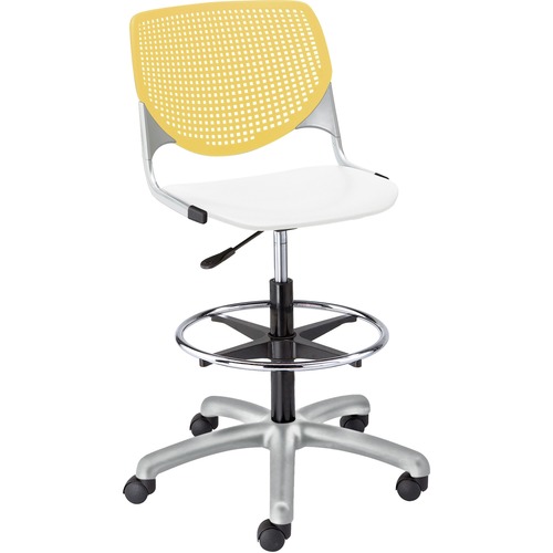 KFI Seating Stool,Perf Back,Poly,23-6/10"x22"x47-1/3",YW Back/WE Seat