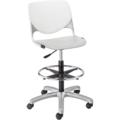 KFI Seating Stool,Perf Back,Poly,23-6/10"x22"x47-1/3",WE Back/LGY Seat