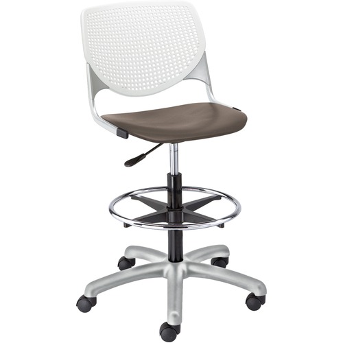 KFI Seating Stool,Perf Back,Poly,23-6/10"x22"x47-1/3",WE Back/BN Seat