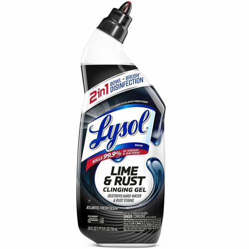 Reckitt Benckiser Toilet Bowl Cleaner, Lime&Rust Remover, 24oz, Blue Top