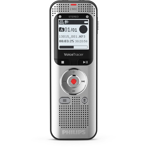 Philips Audio Recorder, 1-3/4"Wx1/2"Lx5"H, Silver