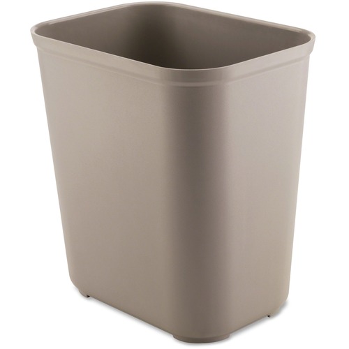 Rubbermaid Commercial Products Wastebasket,Fire-Resistant,28 Qt,15.25"x14.5"x10.5",BG