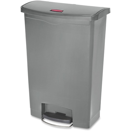 Rubbermaid Commercial Products Wastebasket,Slim Jim,Step On,24Gal,13.9"x22.4"x32.5",GY