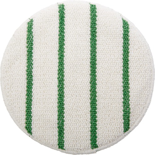 Rubbermaid Commercial Products Carpet Bonnet, w/Scrub Stripes, Low Profile, 19"Dia, WE/GN