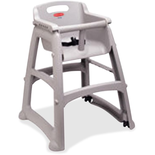 Rubbermaid Commercial Products High Chair, No Wheels, 23-1/2"x23-1/2"x29-3/4", Platinum
