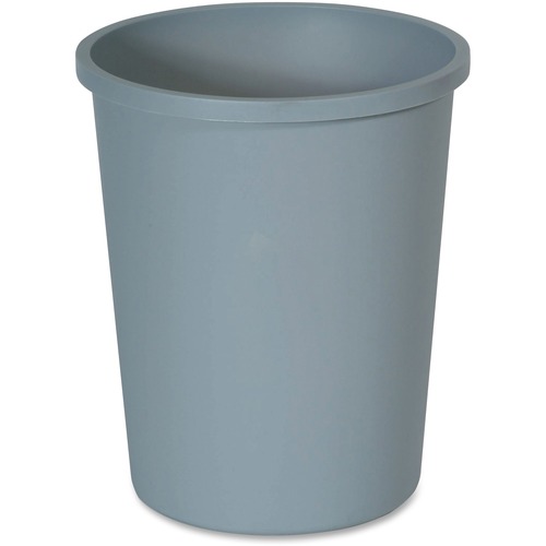 Rubbermaid Commercial Products Waste Container, Round, 11 Gal, 15-4/5"Dx18-4/5", Gray