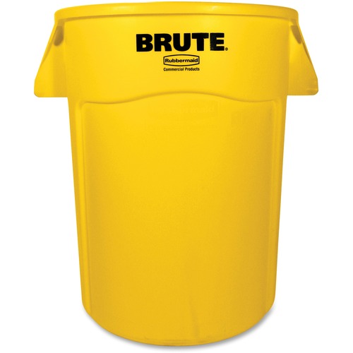 Rubbermaid Commercial Products Waste Container, Brute, w/Handles, 44 Gallon, Yellow