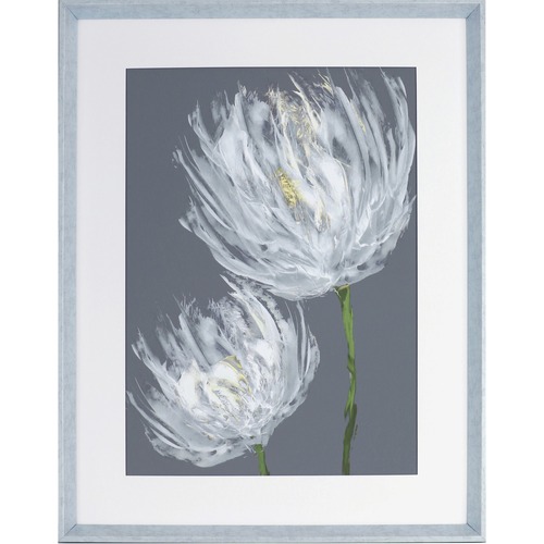 Lorell Art, White Flower II, 27-1/2"Wx2"Lx35-1/2"H, Gray/White