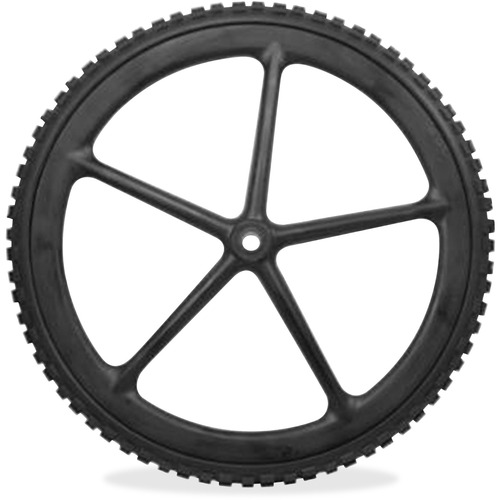 Rubbermaid Commercial Products Replacement Wheel, f/Big Wheel Cart, Large, 8", Black