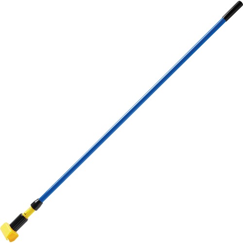 Rubbermaid Commercial Products Handle, f/Wet Mops, Clamp Style, Fiberglass, 60", YW/Blue