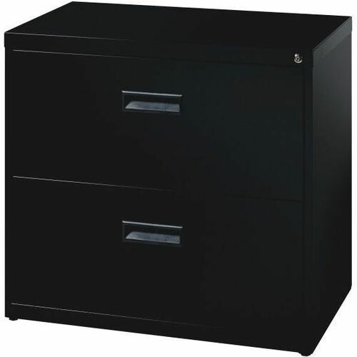 Realspace Soho 30inw 2 Drawer Metal Lateral File Cabinet Black