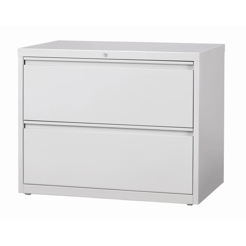 Workpro 36inw 2 Drawer Metal Lateral File Cabinet Light Gray 36