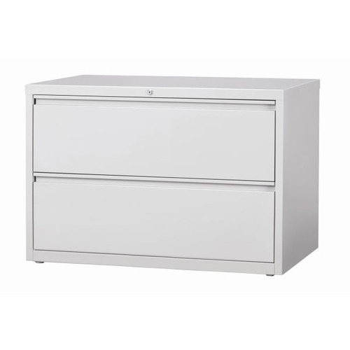 Workpro 42inw 2 Drawer Metal Lateral File Cabinet Light Gray 42