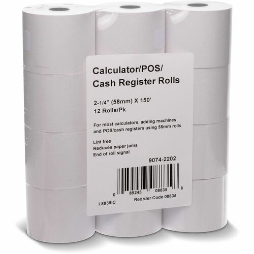 POS Receipt Rolls 50 Rolls Thermal Receipt Paper – 2 1/4 X 85 Ft For Cash Register, Credit Card, POS Machines 3 In Thermal Paper Rolls