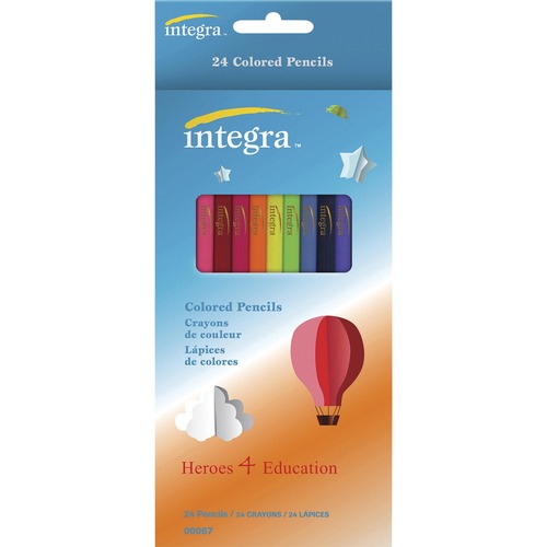 Integra Colored Pencils, Pre-Sharpened, 24/PK, Assorted