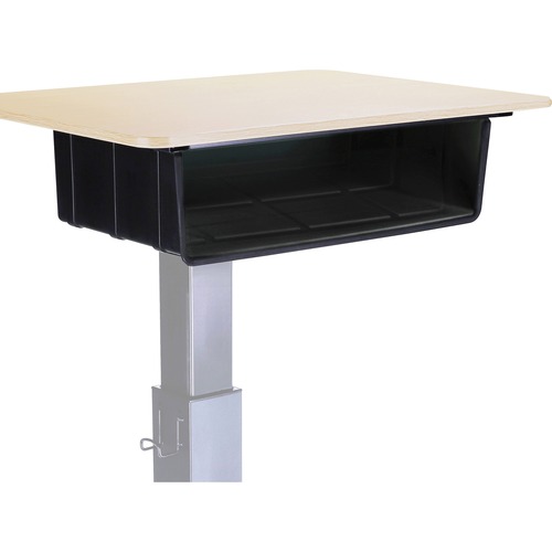 Lorell Book Box, f/ 28" Sit/Stand School Desk, 20"x15"x5", BK