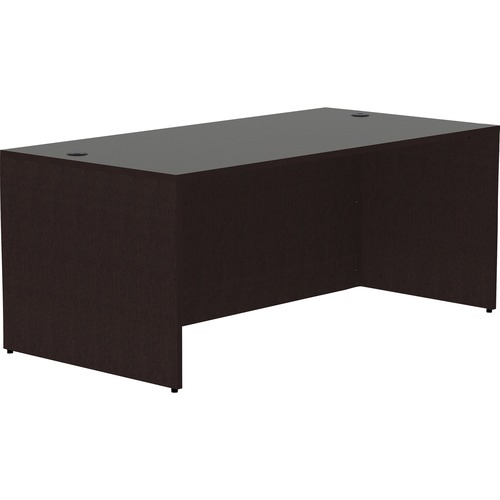 Lorell Desk Shell, Rectangular, 48"x30"x29-1/2", Espresso
