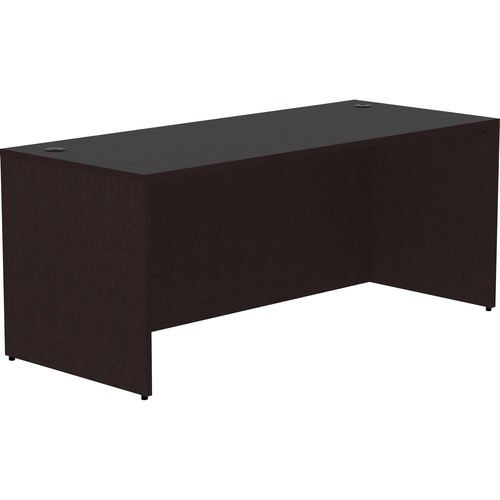 Lorell Desk Shell, Rectangular, 72"x30"x29-1/2", Espresso