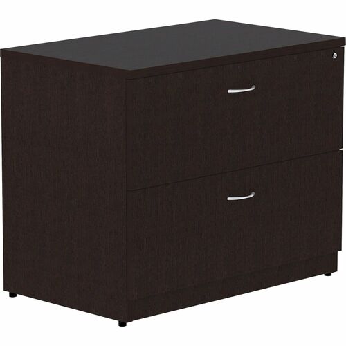 Lorell Lateral File, 2 Drawer, Locking, 36"x22"x29-1/2", Espresso