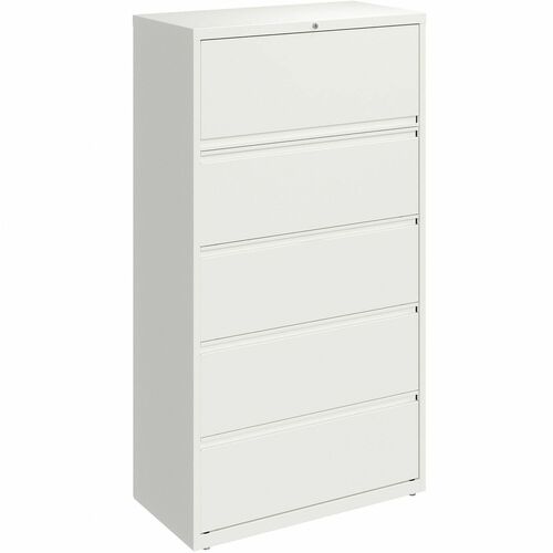Lorell Lateral File, 5-Drawer, 36"x18-5/8"x67-5/8", White