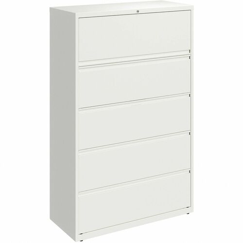 Lorell Lateral File, 5-Drawer, 42"x18-5/8"x67-5/8", White